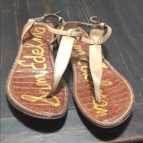 Sam Edelman Gigi Thong Sandal in Almond - Picture 1 of 5